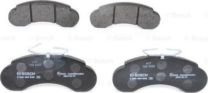 BOSCH 0 986 494 942 - Kit pastiglie freno, Freno a disco autozon.pro