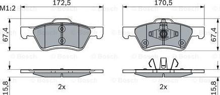 BOSCH 0 986 494 960 - Kit pastiglie freno, Freno a disco autozon.pro