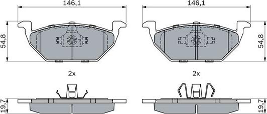 BOSCH 0 986 494 925 - Kit pastiglie freno, Freno a disco autozon.pro