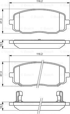 BOSCH 0 986 494 491 - Kit pastiglie freno, Freno a disco autozon.pro