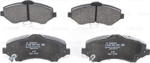 BOSCH 0 986 494 493 - Kit pastiglie freno, Freno a disco autozon.pro