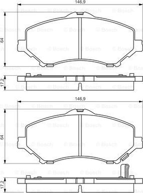 BOSCH 0 986 494 493 - Kit pastiglie freno, Freno a disco autozon.pro