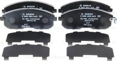 BOSCH 0 986 494 443 - Kit pastiglie freno, Freno a disco autozon.pro