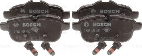 BOSCH 0 986 494 450 - Kit pastiglie freno, Freno a disco autozon.pro