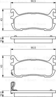 BOSCH 0 986 494 482 - Kit pastiglie freno, Freno a disco autozon.pro