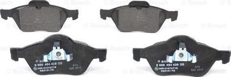 BOSCH 0 986 494 439 - Kit pastiglie freno, Freno a disco autozon.pro