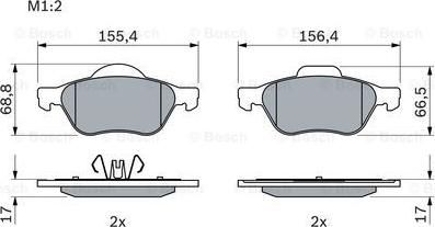 BOSCH 0 986 494 439 - Kit pastiglie freno, Freno a disco autozon.pro