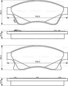 BOSCH 0 986 494 433 - Kit pastiglie freno, Freno a disco autozon.pro