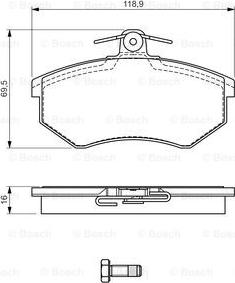 BOSCH 0 986 494 544 - Kit pastiglie freno, Freno a disco autozon.pro