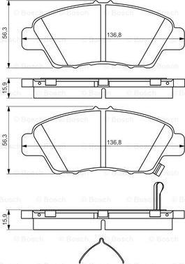 BOSCH 0 986 494 562 - Kit pastiglie freno, Freno a disco autozon.pro