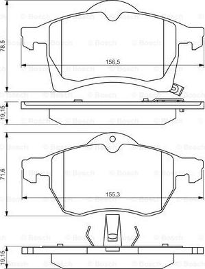 BOSCH 0 986 494 509 - Kit pastiglie freno, Freno a disco autozon.pro