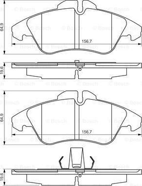 BOSCH 0 986 494 504 - Kit pastiglie freno, Freno a disco autozon.pro