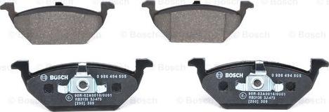 BOSCH 0 986 494 505 - Kit pastiglie freno, Freno a disco autozon.pro