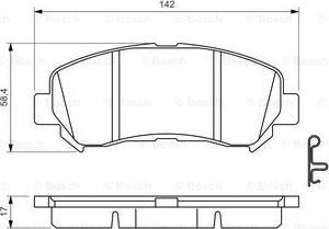 BOSCH 0 986 494 501 - Kit pastiglie freno, Freno a disco autozon.pro