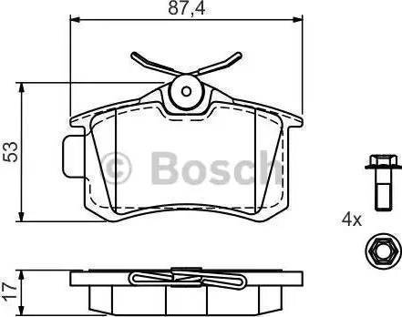 BOSCH 986466683 - Kit pastiglie freno, Freno a disco autozon.pro