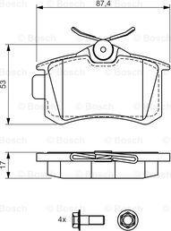 BOSCH 0 986 494 515 - Kit pastiglie freno, Freno a disco autozon.pro