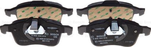 BOSCH 0 986 494 513 - Kit pastiglie freno, Freno a disco autozon.pro