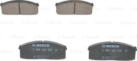 BOSCH 0 986 494 530 - Kit pastiglie freno, Freno a disco autozon.pro