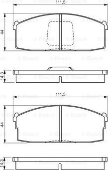 BOSCH 0 986 494 530 - Kit pastiglie freno, Freno a disco autozon.pro