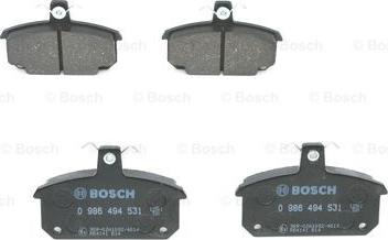 BOSCH 0 986 494 531 - Kit pastiglie freno, Freno a disco autozon.pro