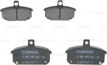 BOSCH 0 986 494 531 - Kit pastiglie freno, Freno a disco autozon.pro