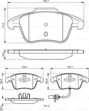 BOSCH 0 986 494 538 - Kit pastiglie freno, Freno a disco autozon.pro