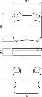 BOSCH 0 986 494 523 - Kit pastiglie freno, Freno a disco autozon.pro