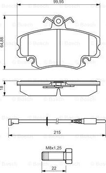 BOSCH 0 986 494 522 - Kit pastiglie freno, Freno a disco autozon.pro