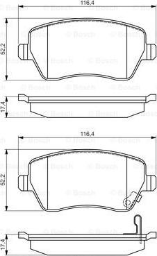 BOSCH 0 986 494 573 - Kit pastiglie freno, Freno a disco autozon.pro