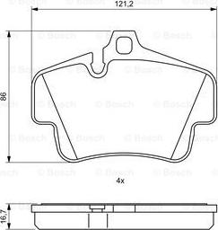 BOSCH 0 986 494 699 - Kit pastiglie freno, Freno a disco autozon.pro