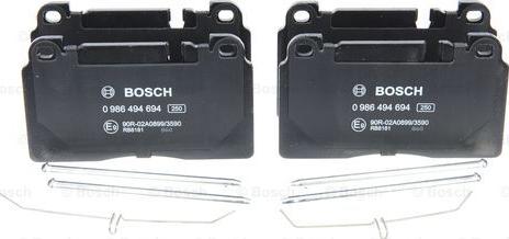 BOSCH 0 986 494 694 - Kit pastiglie freno, Freno a disco autozon.pro