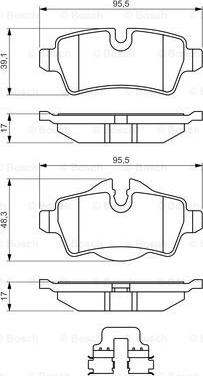 BOSCH 0 986 494 645 - Kit pastiglie freno, Freno a disco autozon.pro