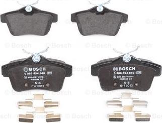 BOSCH 0 986 494 640 - Kit pastiglie freno, Freno a disco autozon.pro