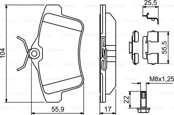 BOSCH 0 986 494 640 - Kit pastiglie freno, Freno a disco autozon.pro