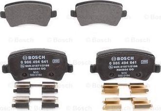 BOSCH 0 986 494 641 - Kit pastiglie freno, Freno a disco autozon.pro