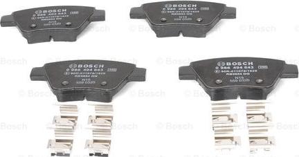 BOSCH 0 986 494 643 - Kit pastiglie freno, Freno a disco autozon.pro