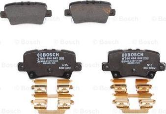 BOSCH 0 986 494 642 - Kit pastiglie freno, Freno a disco autozon.pro