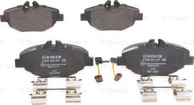 BOSCH 0 986 494 647 - Kit pastiglie freno, Freno a disco autozon.pro