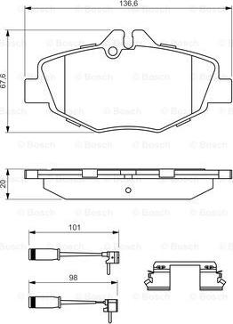 BOSCH 0 986 494 647 - Kit pastiglie freno, Freno a disco autozon.pro