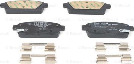 BOSCH 0 986 494 666 - Kit pastiglie freno, Freno a disco autozon.pro