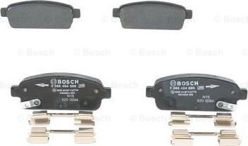 BOSCH 0 986 494 666 - Kit pastiglie freno, Freno a disco autozon.pro