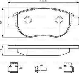 BOSCH 0 986 494 602 - Kit pastiglie freno, Freno a disco autozon.pro