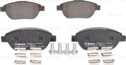 BOSCH 0 986 494 602 - Kit pastiglie freno, Freno a disco autozon.pro