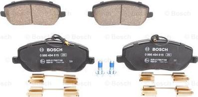 BOSCH 0 986 494 615 - Kit pastiglie freno, Freno a disco autozon.pro