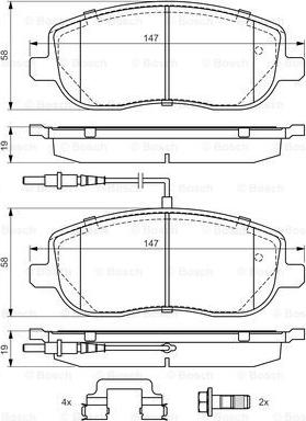 BOSCH 0 986 494 615 - Kit pastiglie freno, Freno a disco autozon.pro