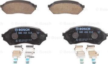 BOSCH 0 986 494 616 - Kit pastiglie freno, Freno a disco autozon.pro