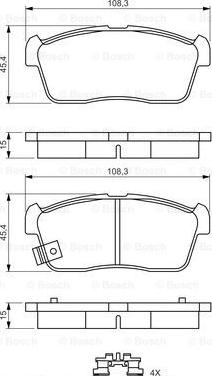 BOSCH 0 986 494 618 - Kit pastiglie freno, Freno a disco autozon.pro