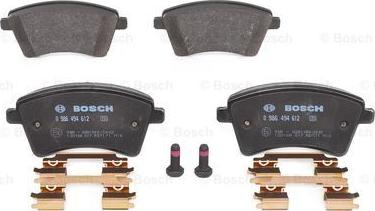 BOSCH 0 986 494 612 - Kit pastiglie freno, Freno a disco autozon.pro