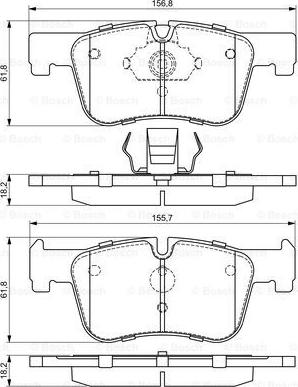 BOSCH 0 986 494 689 - Kit pastiglie freno, Freno a disco autozon.pro