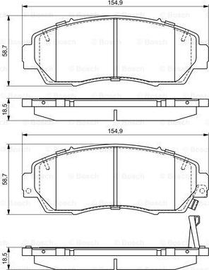 BOSCH 0 986 494 685 - Kit pastiglie freno, Freno a disco autozon.pro